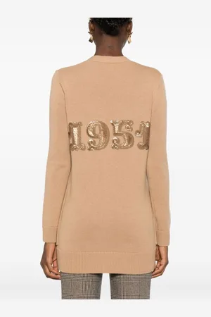Max Mara Cardigan Scollo V In Lana E Cashmere