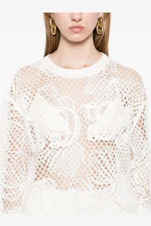 Max Mara Maglia In Cotone Ricamata