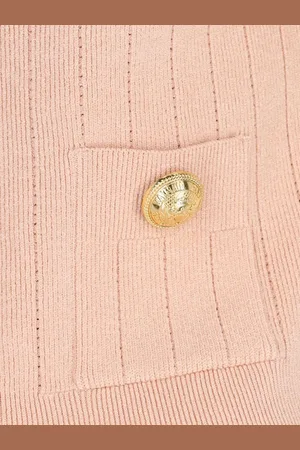 Balmain Cardigan Girocollo Con Bottoni
