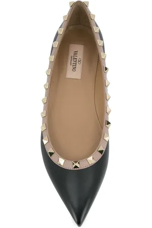 VALENTINO GARAVANI Ballerina Rockstud In Pelle