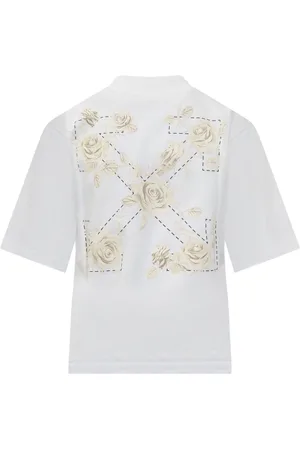 OFF-WHITE T-shirt Roses Arrows In Cotone