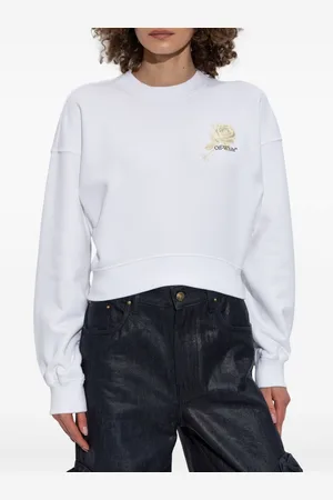 OFF-WHITE Felpa Roses Arrows Cropped