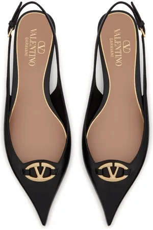 VALENTINO GARAVANI Ballerina Slingback Vlogo In Pelle