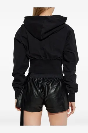 Rick Owens Felpa Cropped In Cotone