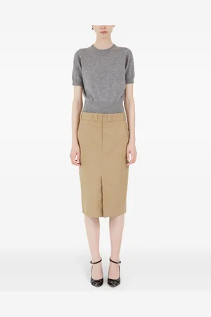 Maison Margiela Gonna Midi In Misto Cotone