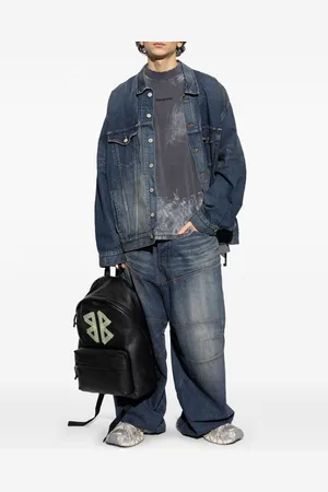 Balenciaga Giacca Tape Type Oversize In Jeans
