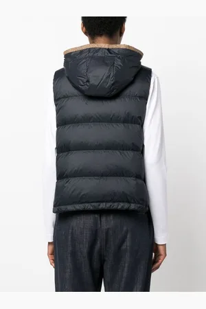 Brunello Cucinelli Gilet Imbottito Con Cappuccio