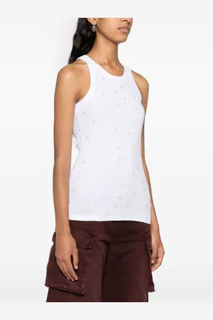 The Attico Top In Cotone Con Logo Allover