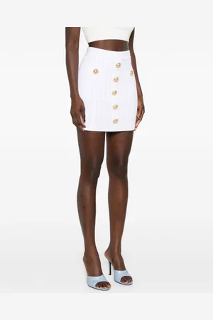 Balmain Gonna Corta Con Bottoni