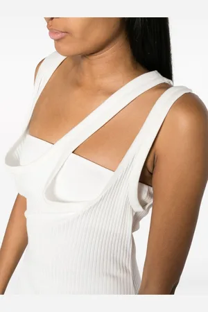 The Attico Abito Midi In Jersey A Costine - Runway
