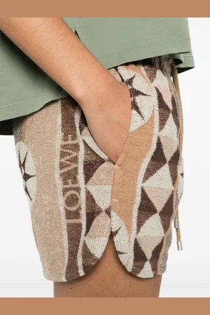 Loewe Shorts In Spugna Di Cotone Jacquard