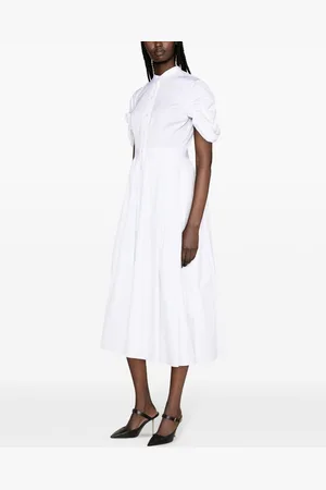 Alexander McQueen Abito Midi In Cotone Organico