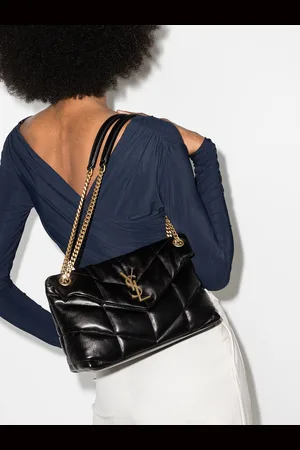 Saint Laurent Borsa Puffer Piccola In Pelle