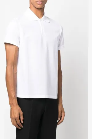 Saint Laurent Polo Monogram In Piquet Di Cotone