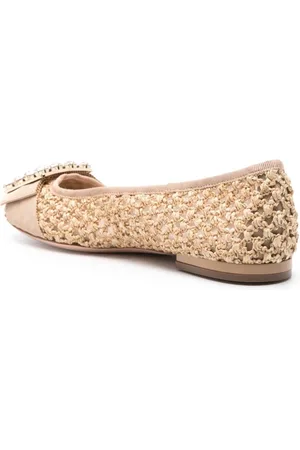 Roger Vivier Ballerina Très Vivier In Rafia