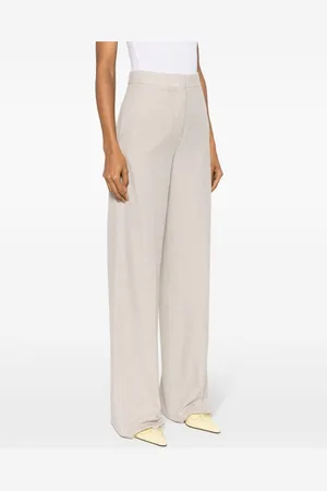 Max Mara Pantalone In Misto Lino Gessato