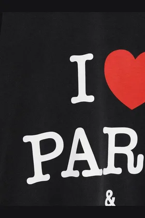 Balenciaga T-shirt Cropped I Love Paris