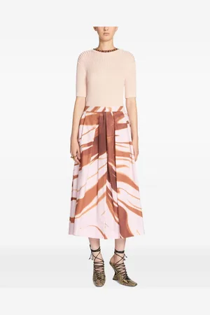 DRIES VAN NOTEN Gonna Midi Soni Stampata