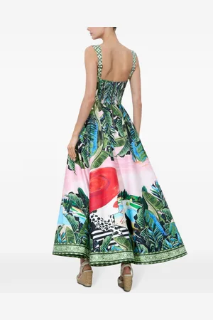 ALICE+OLIVIA Abito Midi Fia Stampato