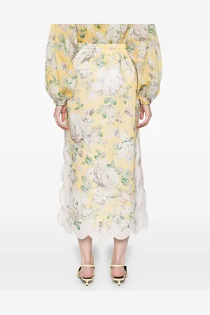ZIMMERMANN Gonna Acacia In Lino Stampata