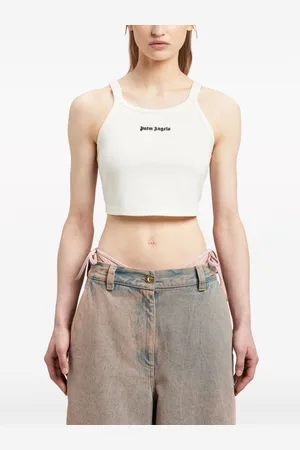 Palm Angels Top Smanicato Con Logo