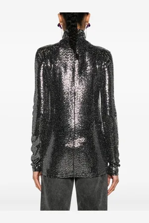 Isabel Marant Top A Collo Alto Joyela Con Brillantini