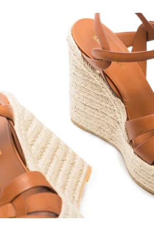 Saint Laurent Sandalo Con Zeppa Tribute
