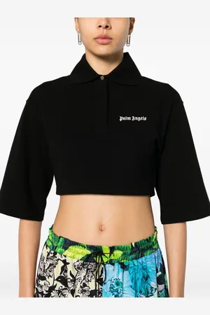 Palm Angels Polo Cropped Con Logo