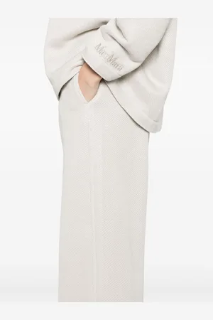 Max Mara Pantalone Ampio In Misto Cotone