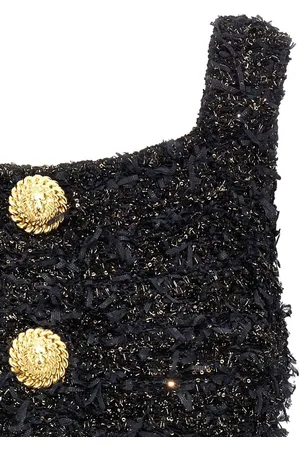 Balmain Top Cropped In Tweed