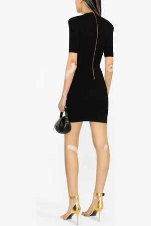 Balmain Abito Scollo V In Maglia