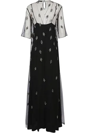 Fendi Abito In Tulle Ricamato