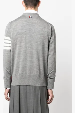 Thom Browne Cardigan 4bar In Lana