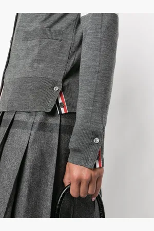 Thom Browne Cardigan 4bar In Lana