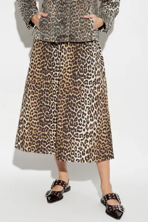 Ganni Gonna Midi Leopardata