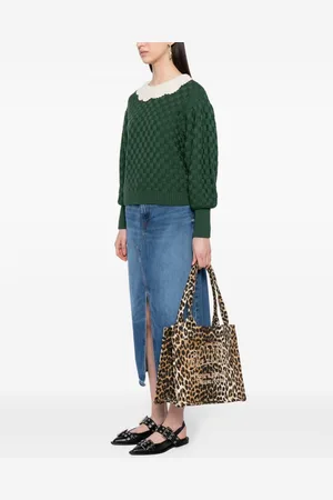 Ganni Borsa Shopping Grande In Cotone Organico