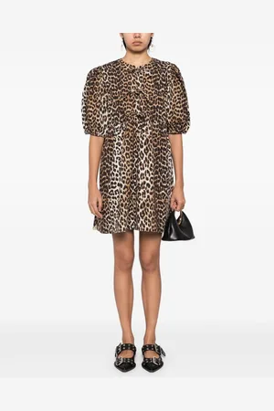 Ganni Mini Abito Leopardato