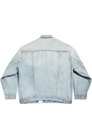 Balenciaga Giubbino Sticker In Denim