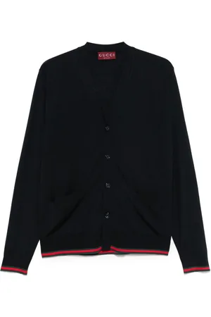 Gucci Cardigan In Lana Con Dettaglio Web