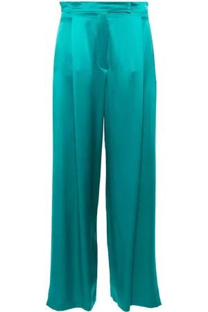 Max Mara Pantalone Largo In Seta