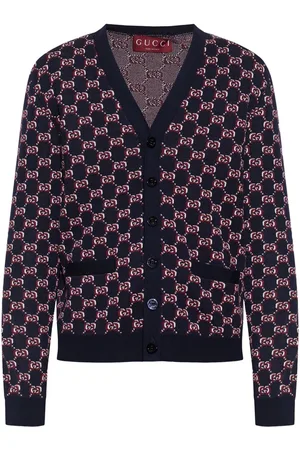 Gucci Cardigan Gg Shadow In Lana