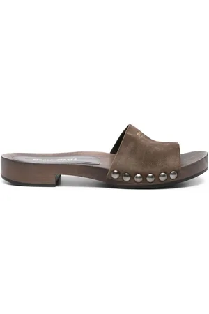 サンダル・ミュール Miu Miu Sandalo In Pelle Scamosciata Sandali in pelle Miu Miu SALDI: Acquista da 662,90 €+ | Stylight