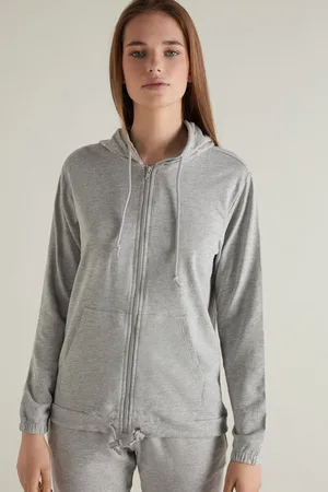 Tezenis Felpa Leggera Cappuccio con Zip e Coulisse Donna