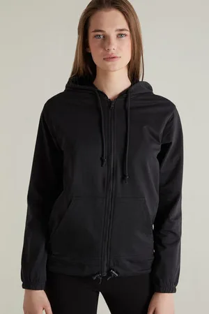 Tezenis Felpa Leggera Cappuccio con Zip e Coulisse Donna