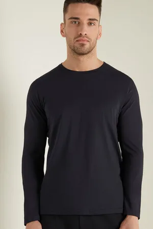 Tezenis Maglia 100% Cotone Girocollo Manica Lunga Uomo