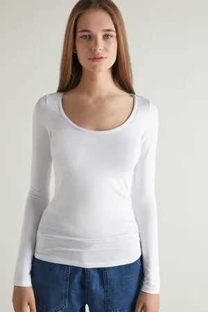Tezenis Maglia Scollo Madonna Maniche Lunghe in Viscosa Donna