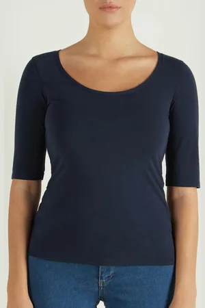 Tezenis Maglia Manica Corta Scollo Madonna in Cotone Organico Donna