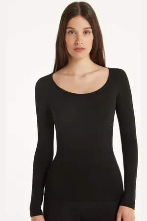 Tezenis Maglia Scollo Madonna Maniche Lunghe in Viscosa Donna
