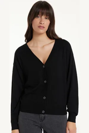 Tezenis Cardigan Manica Lunga con Bottoni e Lana Donna
