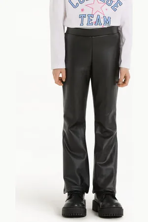 Tezenis Pantaloni Termici Flare Effetto Pelle Bimba Bambina